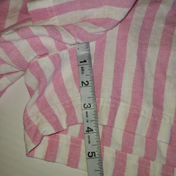Old Navy Linen Blend Pink Striped Shorts Size XXL - Picture 7 of 14